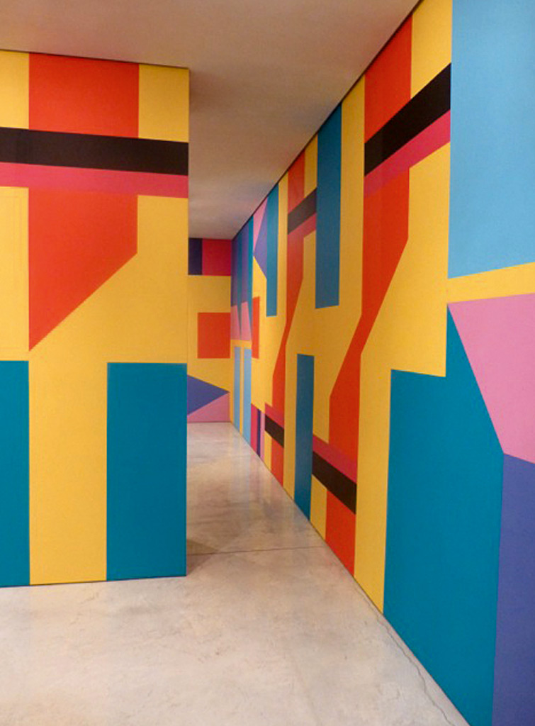 Alessandro Mendini, Peter Halley, allestimento Mary Boone Gallery, New York, 2013